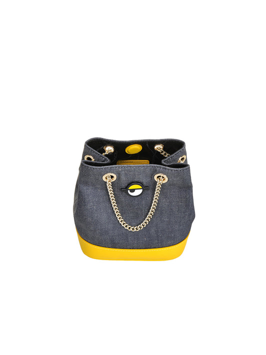 Minions Denim with Leather Shoulder Bag
