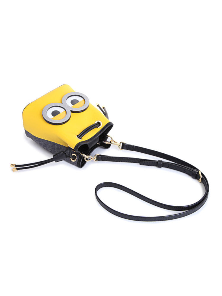 Minions Denim with Leather Shoulder Bag