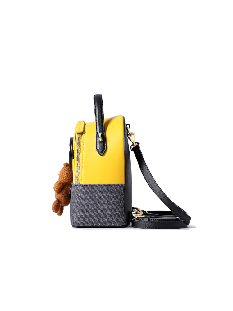 Minions Denim with Leather Backpack