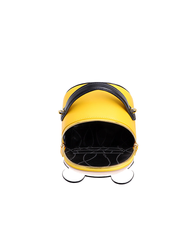 Minions Denim with Leather Backpack - Panda