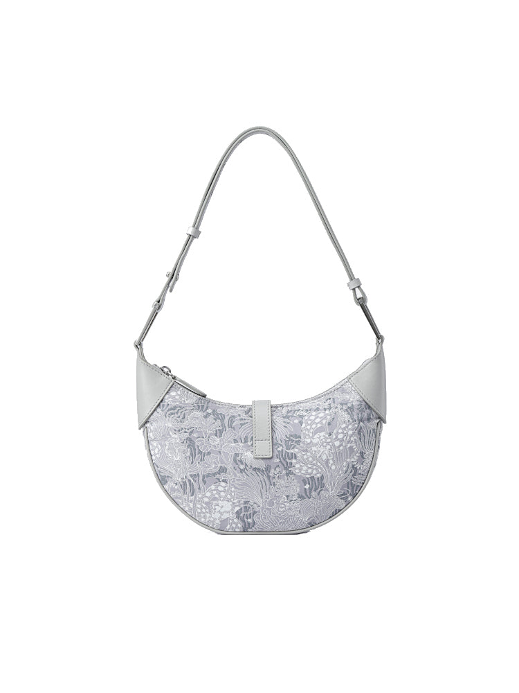 Moonlight Jacquard with Cow Leather Crossbody & Shoulder Bag