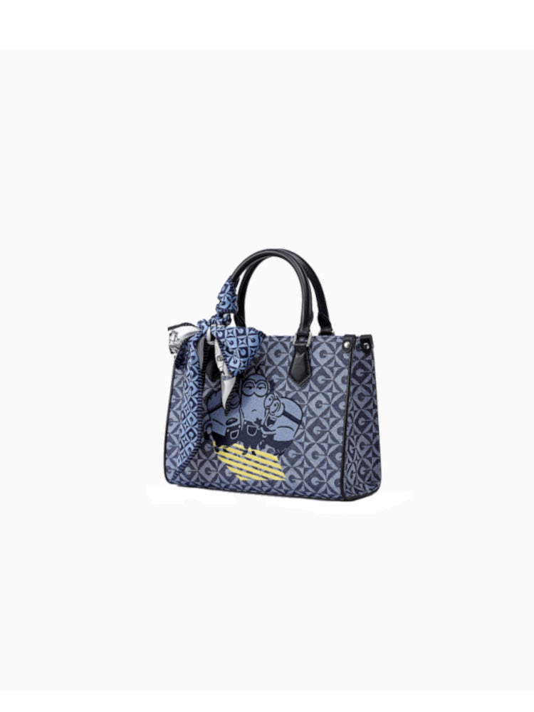Minions Jacquard with Leather Medium Tote Bag