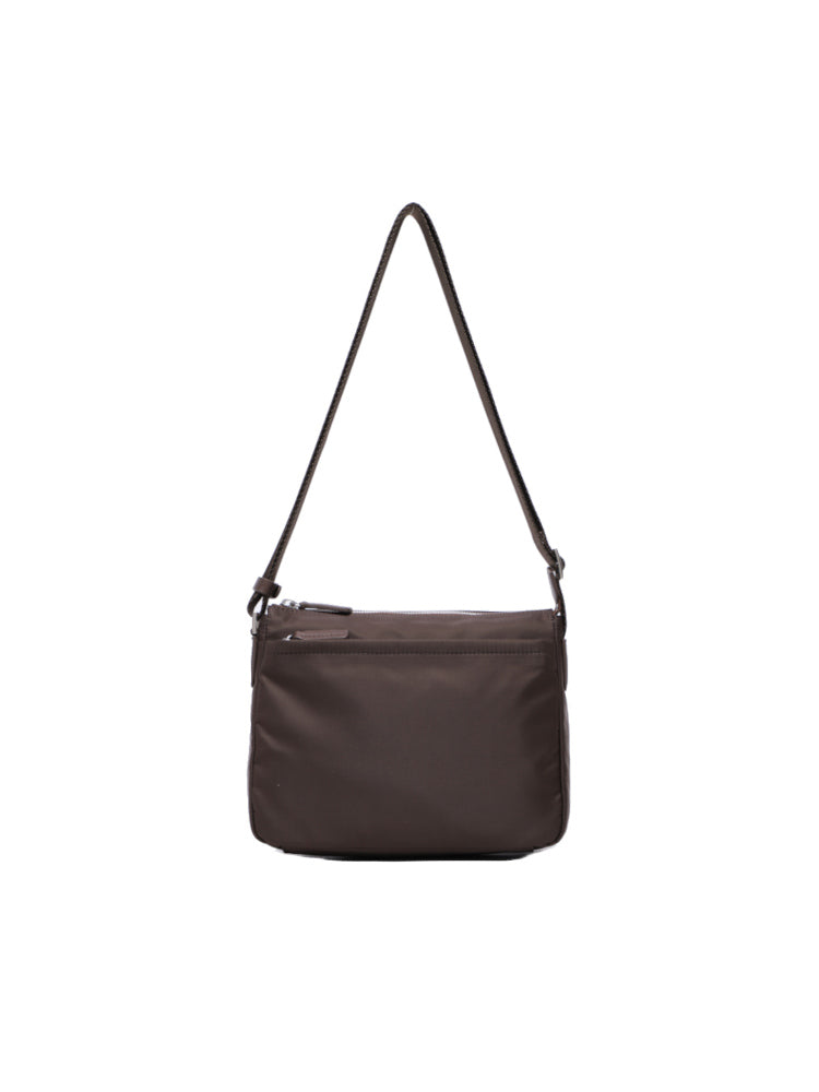 Nylon with Leather Shoulder Bag