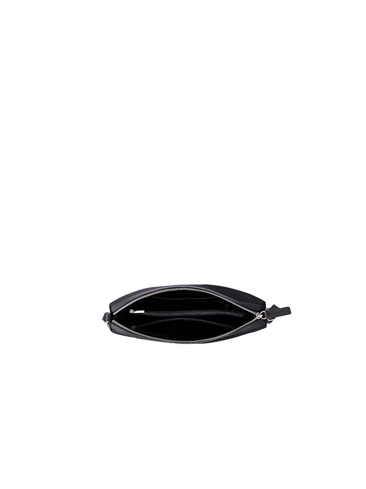 Nylon with Leather Shoulder Bag