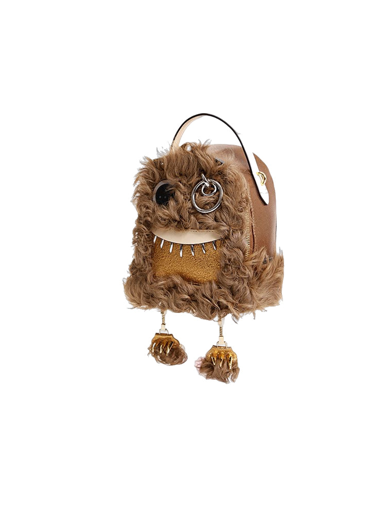 Little Mons Jacquard with Leather Backpack