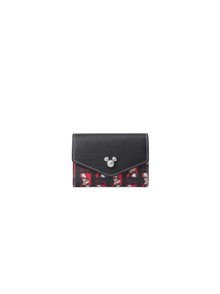Mickey Mosue PVC with Leather Short Wallet