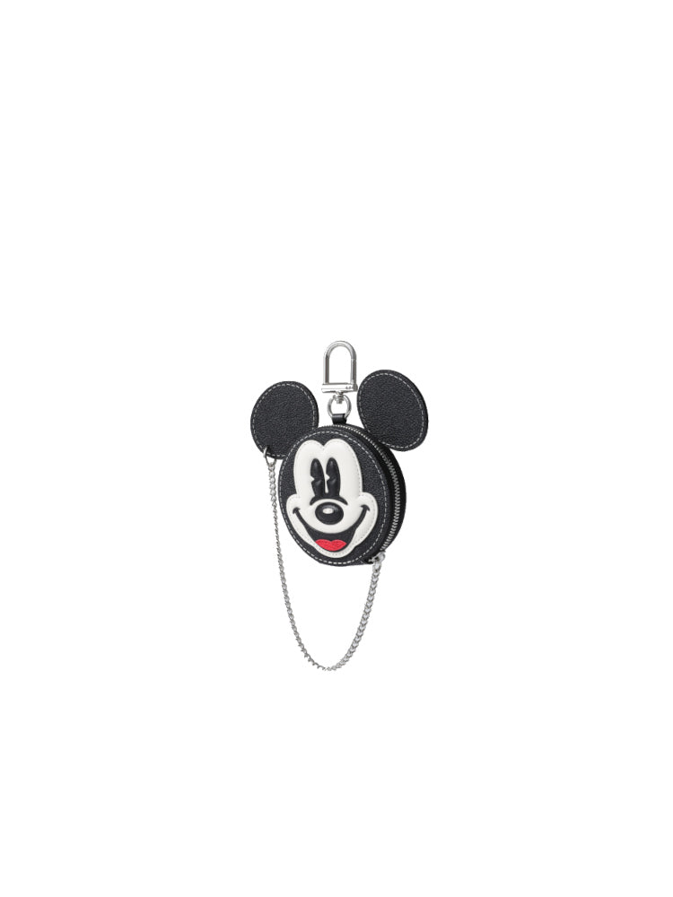 Mickey Mouse Leather Coin Purse with Chain Strap