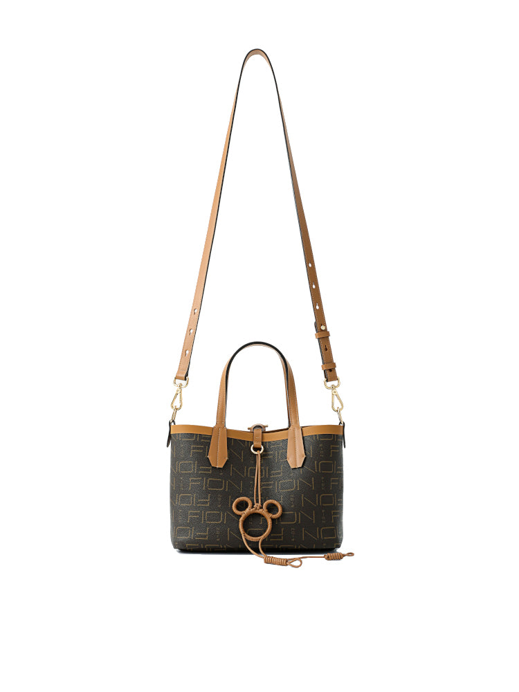 Mickey Mouse Monogram PVC with Leather Mini Tote Bag