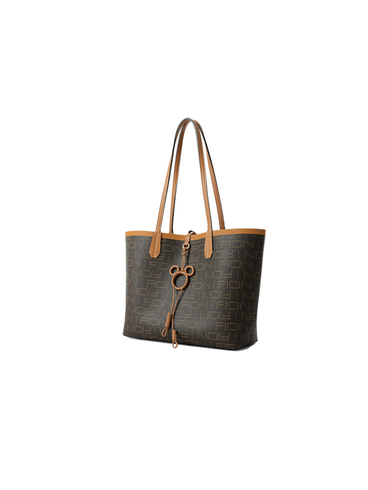 Mickey Mouse Monogram PVC with Leather Tote Bag