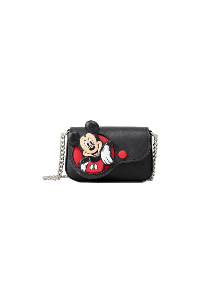 Mickey Mouse Chain Leather Crossbody and Shoulder Bag