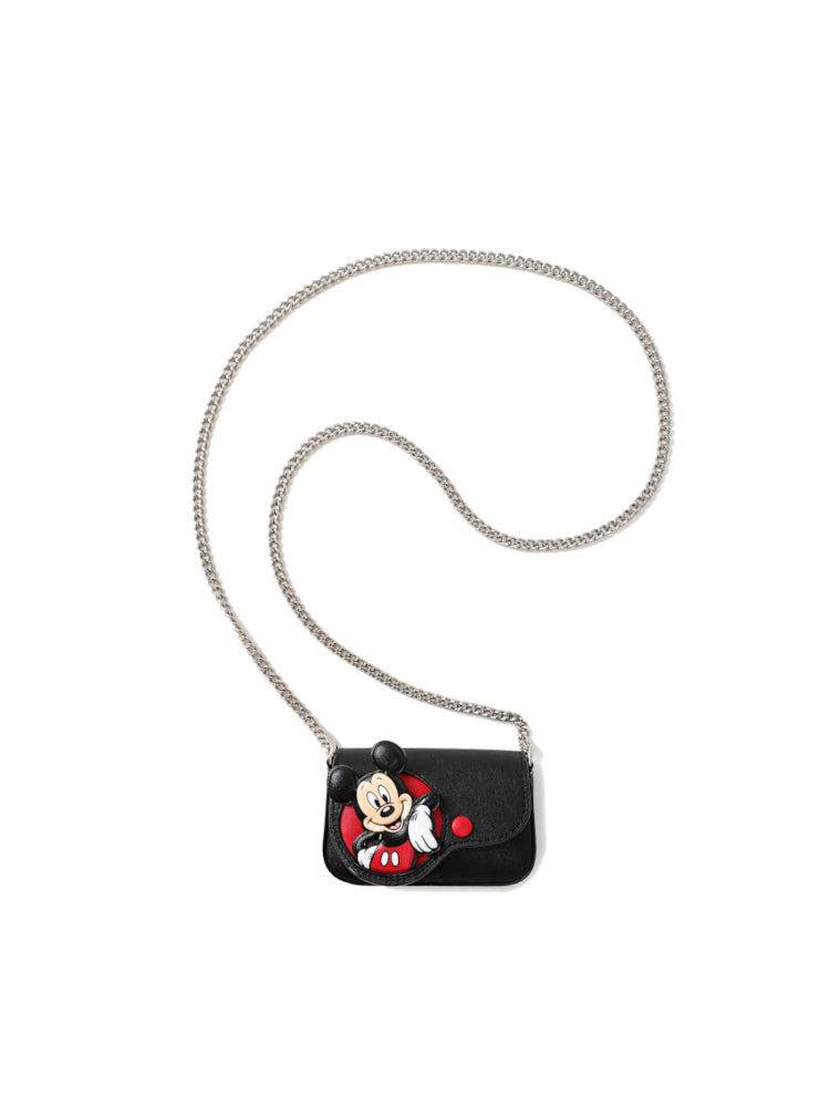 Mickey Mouse Chain Leather Crossbody and Shoulder Bag