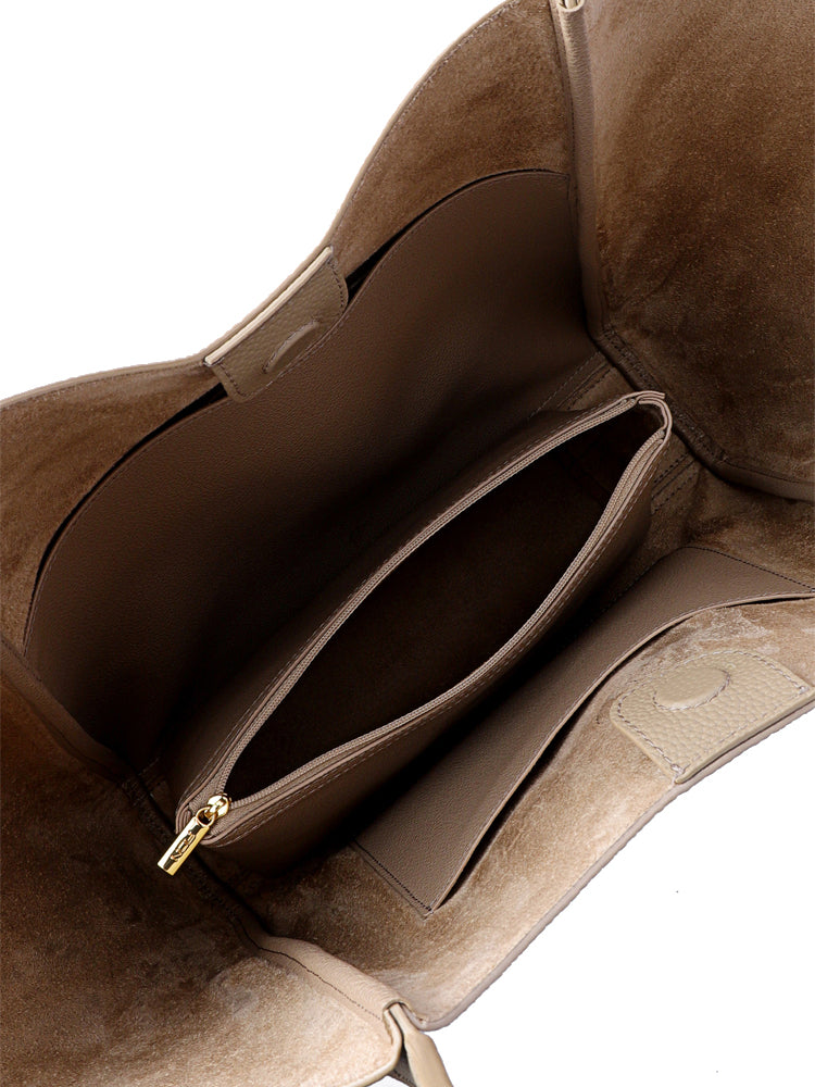 Basket Jacquard with Leather Tote Bag