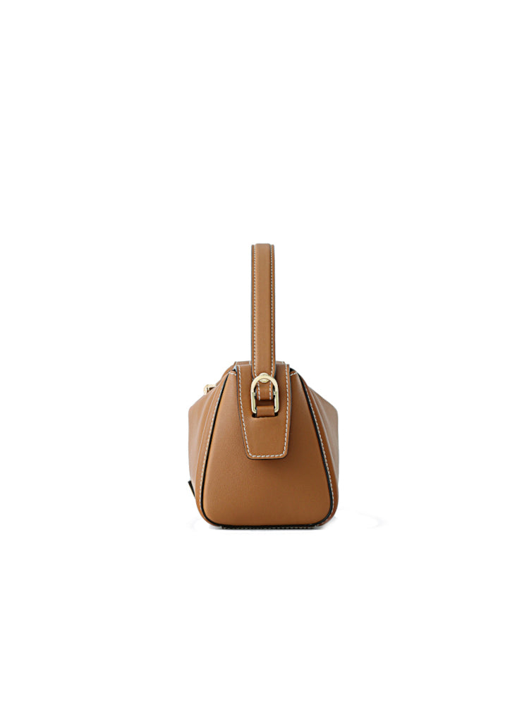 Arc Leather Top Handle Bag