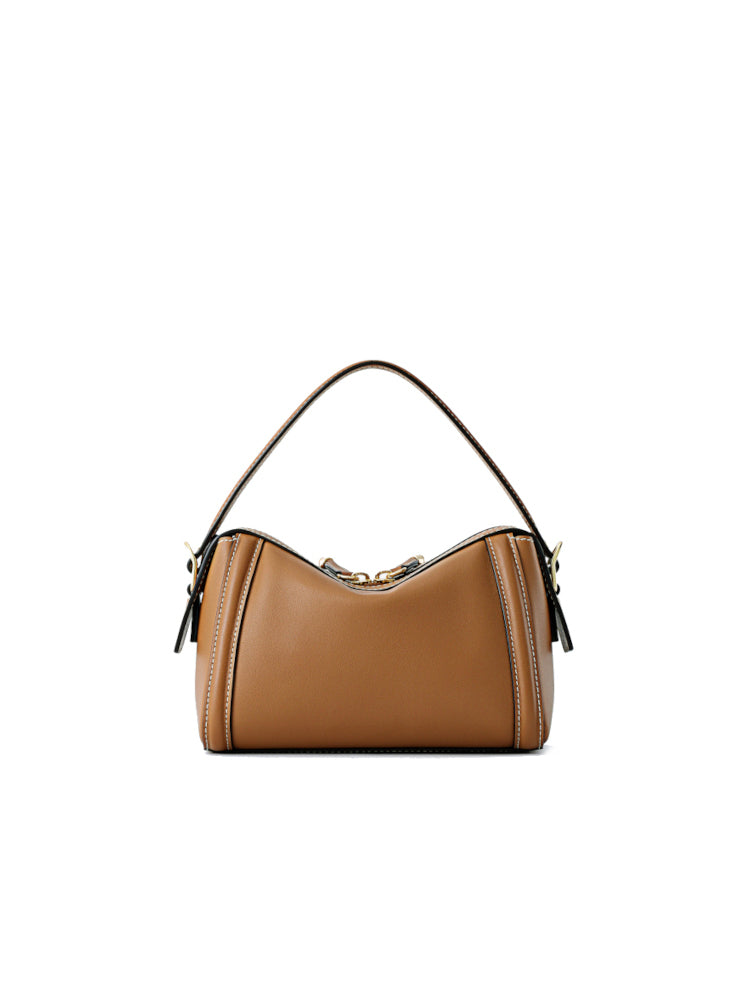 Arc Leather Top Handle Bag