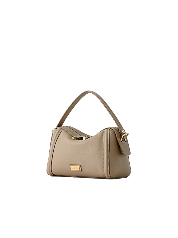 Arc Leather Top Handle Bag