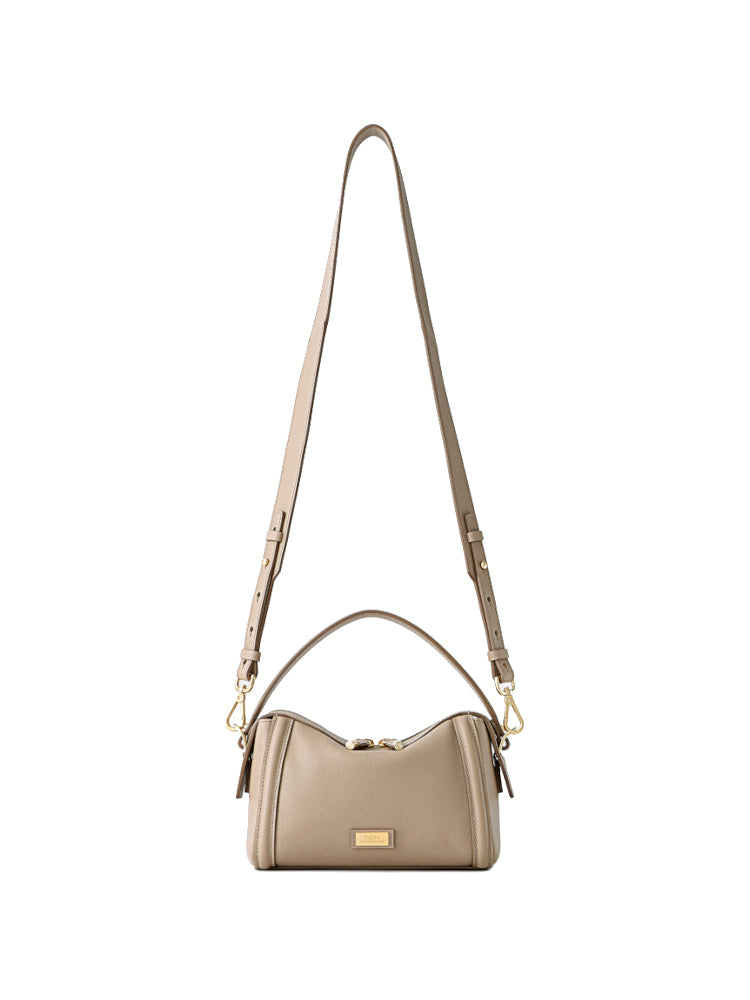 Arc Leather Top Handle Bag