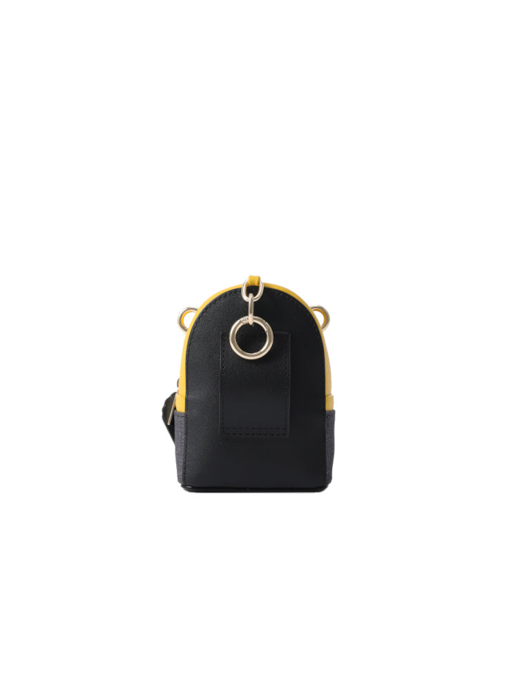 Minions Popcorn Denim with Leather Mini Crossbody & Shoulder Bag