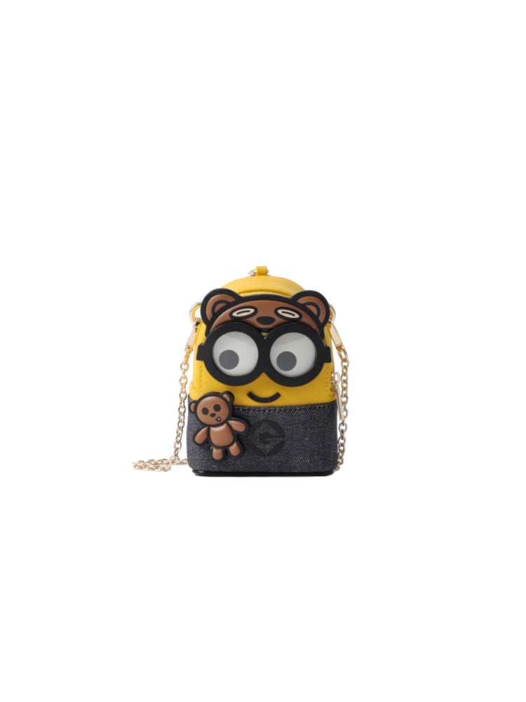 Minions Bob & Tim Denim with Leather Mini Crossbody & Shoulder Bag
