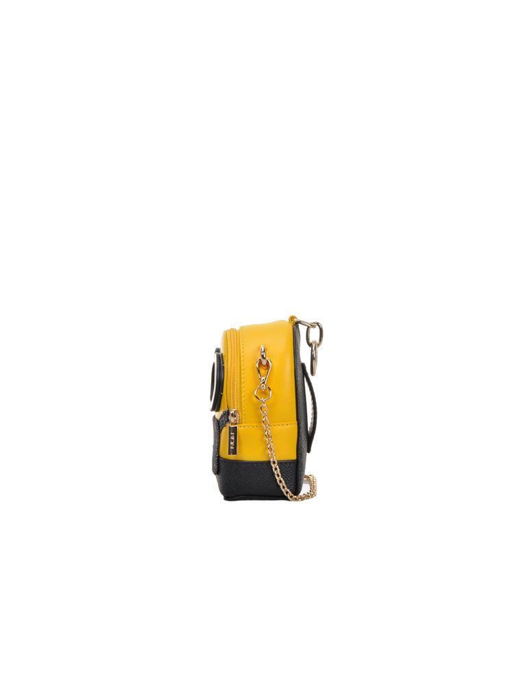 Minions Leather with Jacquard Mini Crossbody & Shoulder Handbag