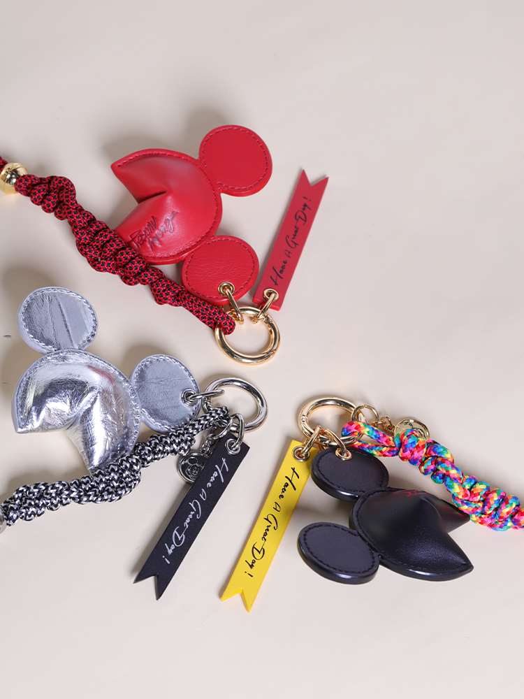 Mickey Mouse PVC with Leather Pendant