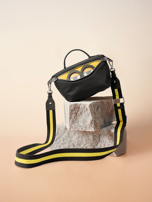 Minions Jacquard with Leather Crossbody and Shoulder Bag