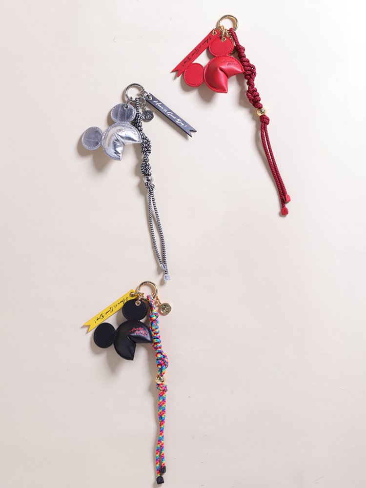 Mickey Mouse PVC with Leather Pendant