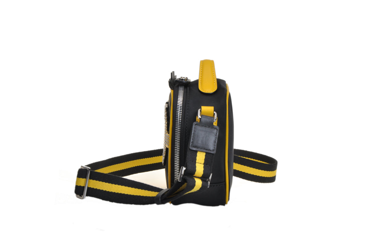 Minions Jacquard with Leather Shoulder Bag