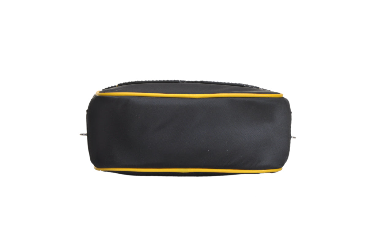 Minions Jacquard with Leather Shoulder Bag