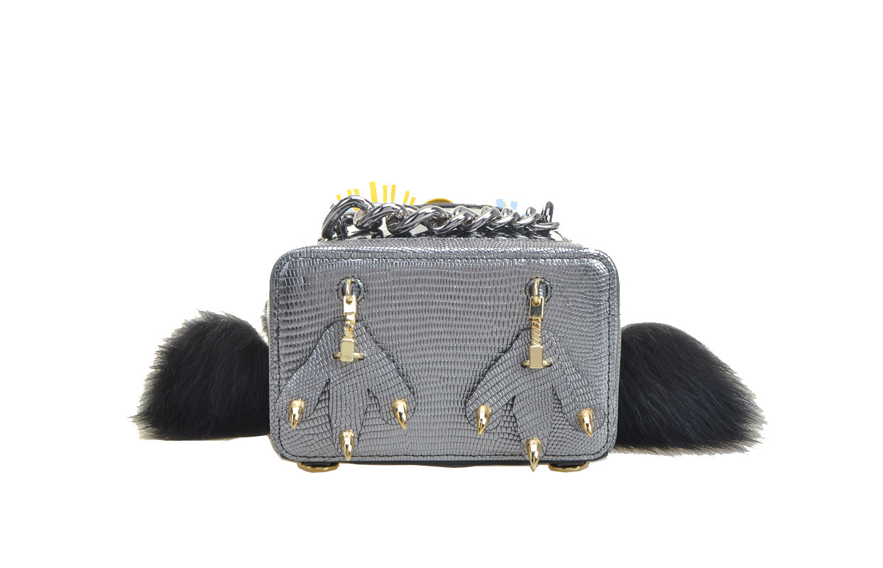 Little Mons Leather with PVC Backpack Medium