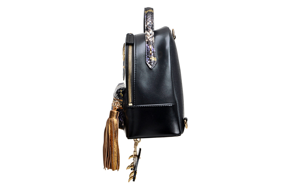 Little Mons PVC with Leather Backpack Medium