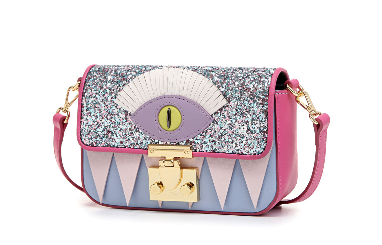 Little Mons Jacquard with Leather Crossbody & Shoulder Handbag