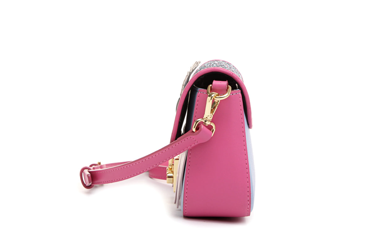 Little Mons Jacquard with Leather Crossbody & Shoulder Handbag