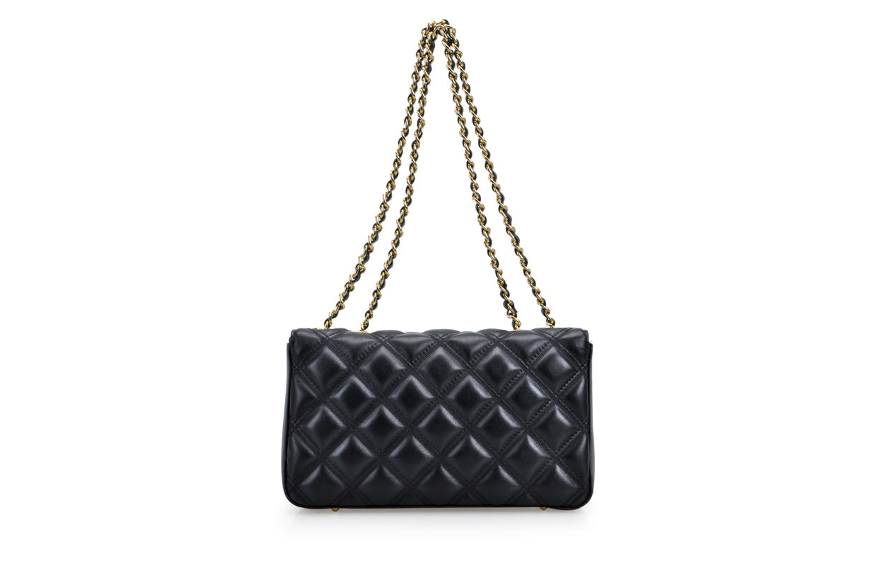 Platinum Grille Quilting Leather Crossbody & Shoulder Handbag