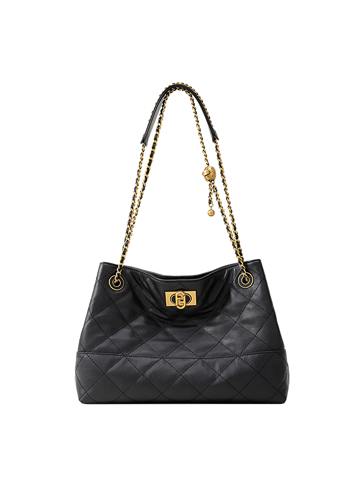 FION Quilting Leather Hobo Bag