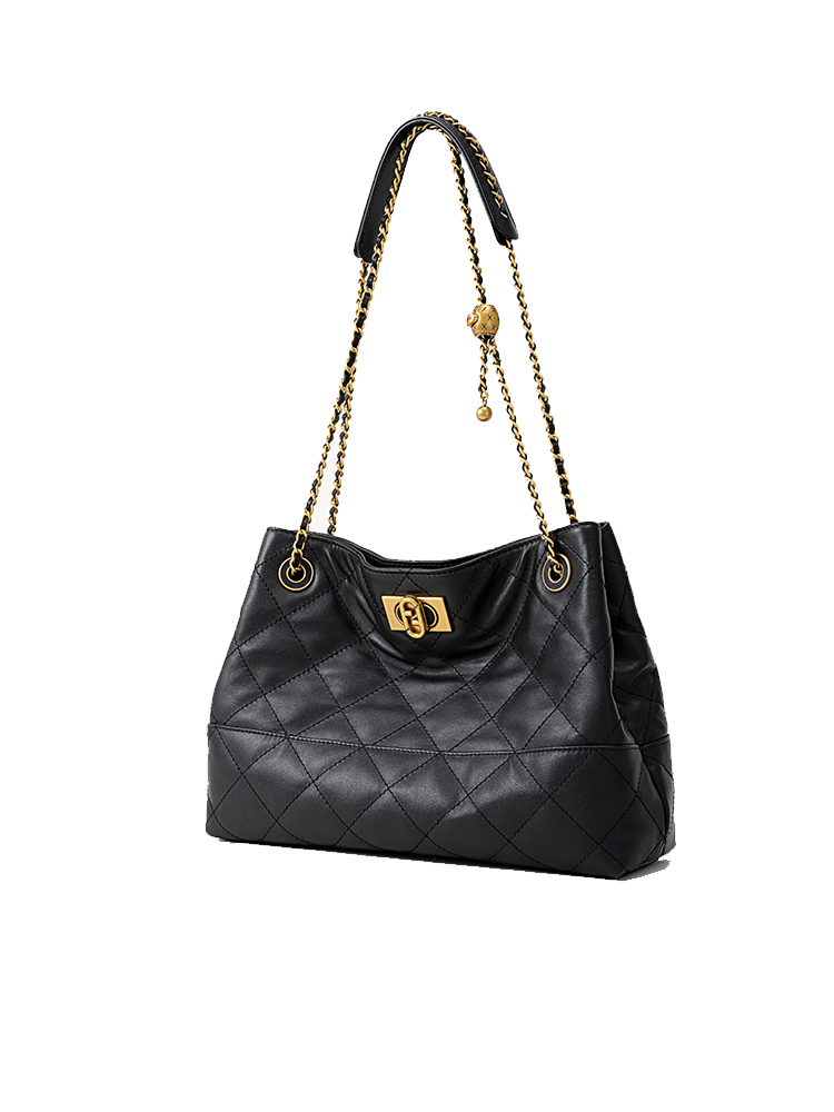 FION Quilting Leather Hobo Bag