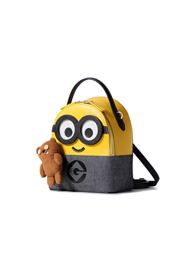 Minions Denim with Leather Backpack