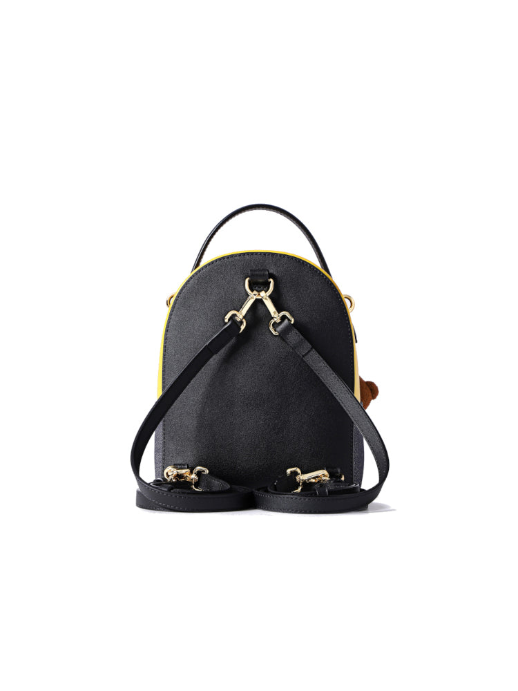 Minions Denim with Leather Backpack