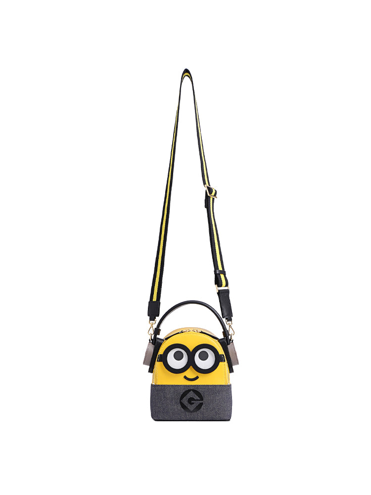 Minions Denim with Leather Backpack - Earphone