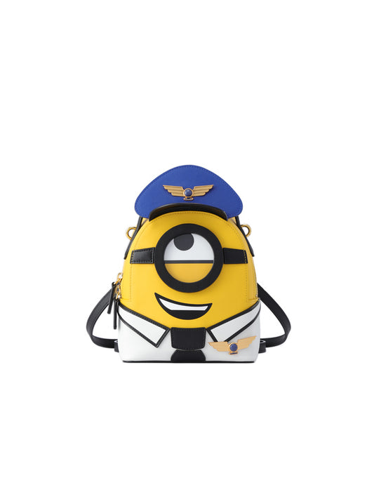 Minions Denim with Leather Backpack - Pilot