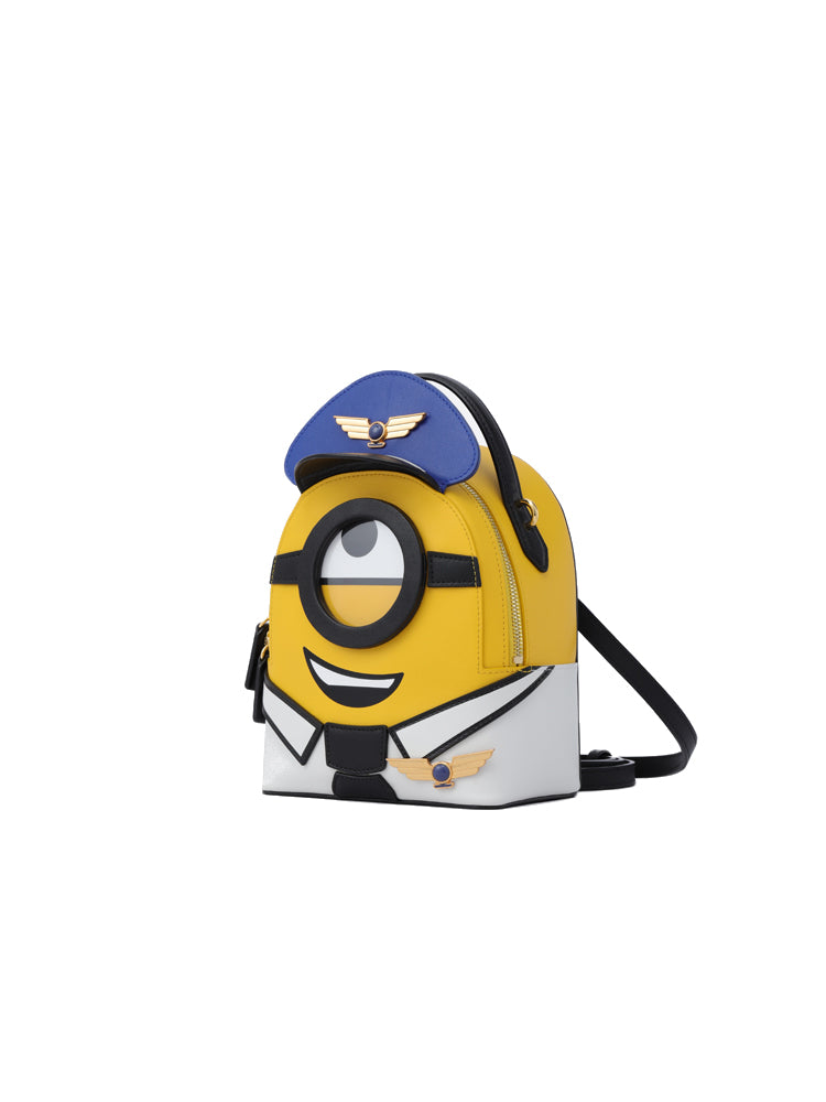 Minions Denim with Leather Backpack - Pilot