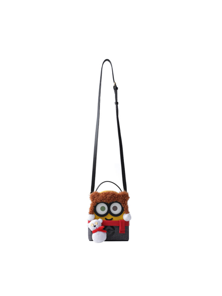 (In Stock) Minions Fur with Leather Backpack