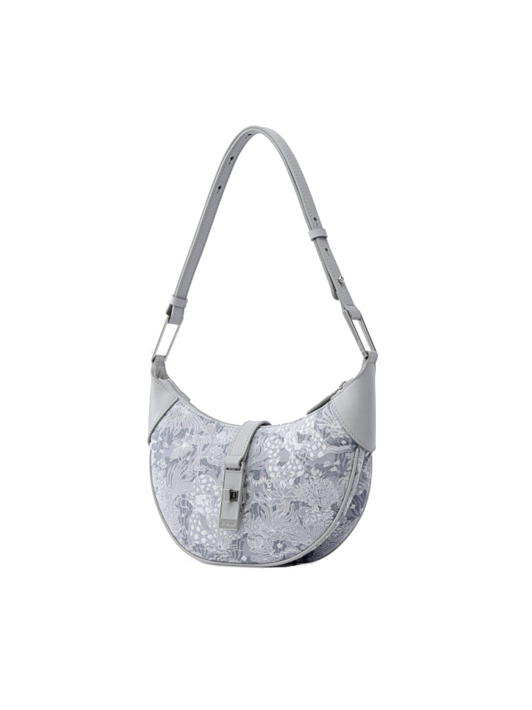 Moonlight Jacquard with Cow Leather Crossbody & Shoulder Bag