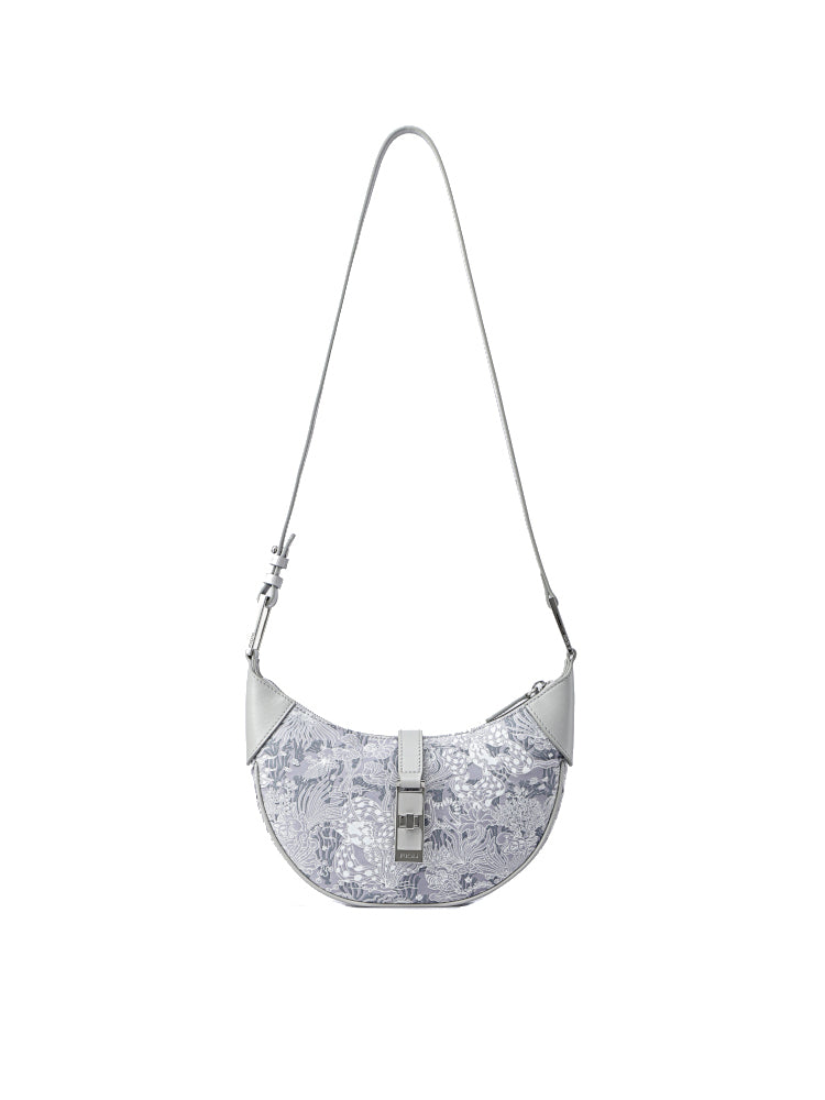 Moonlight Jacquard with Cow Leather Crossbody & Shoulder Bag