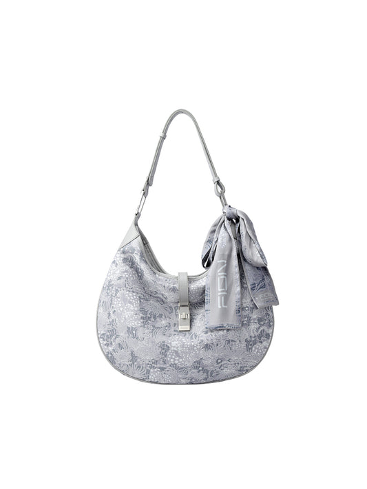 Moonlight Jacquard with Cow Leather Crossbody & Shoulder Bag