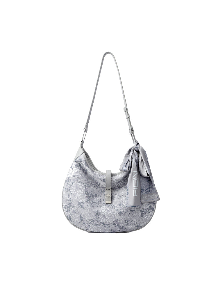 Moonlight Jacquard with Cow Leather Crossbody & Shoulder Bag
