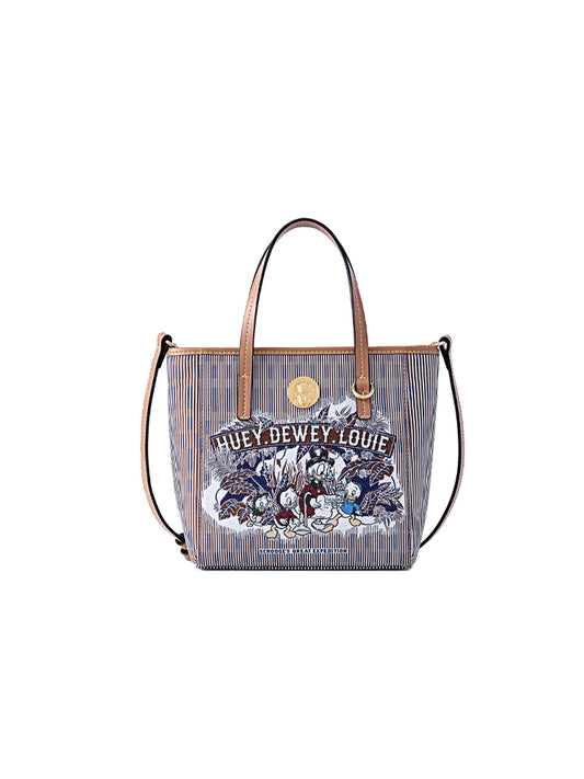 Donald Duck Jacquard with Leather Tote Bag