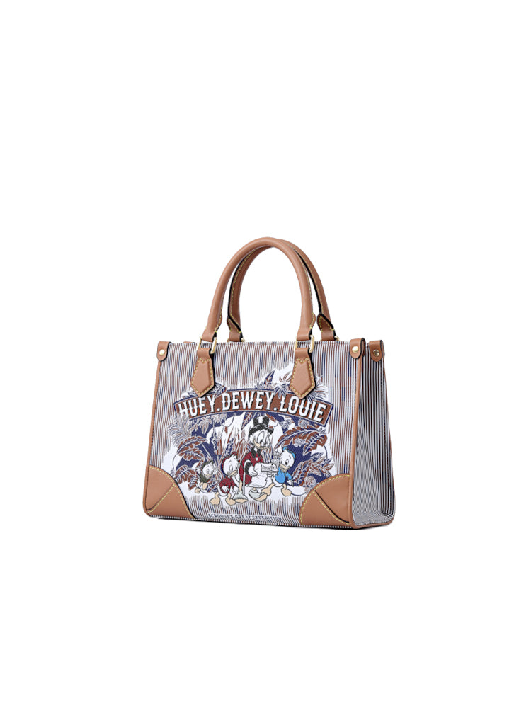 Donald Duck Small Jacquard with Leather Tote Bag