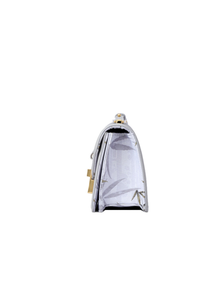 Bamboo Jacquard with Cow Leather Crossbody & Shoulder Bag