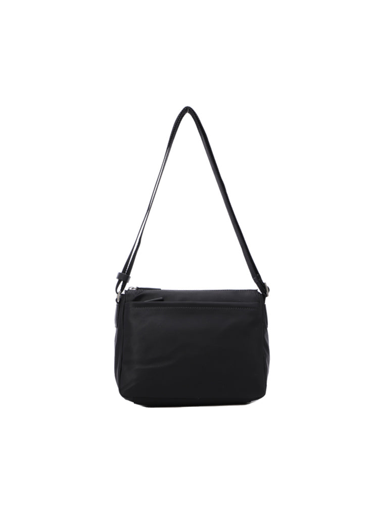 Nylon with Leather Shoulder Bag