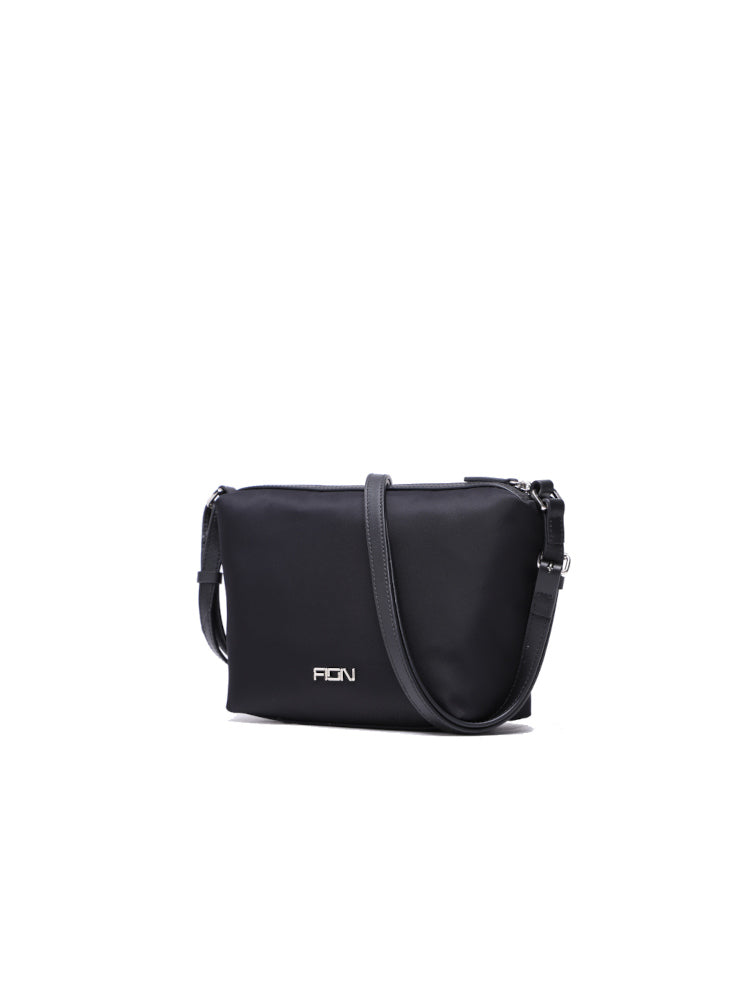 Nylon with Leather Shoulder Bag